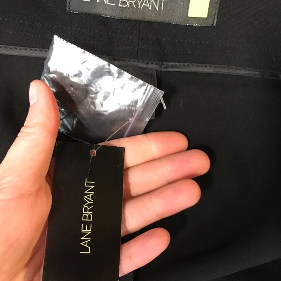 LANE BRYANT - WOMEN'S 4 PETITE - BLACK HOUSTON RIGHT FIT DRESS PANTS - Picture 5 of 6